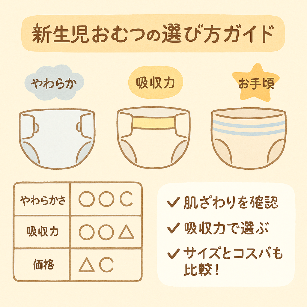 【おむつ比較】新生児用おむつの選び方完全ガイド｜失敗しないコツを徹底解説