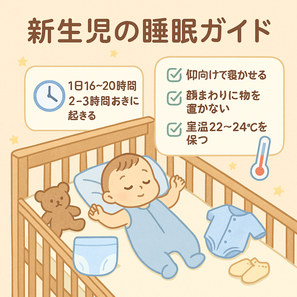 新生児の睡眠完全ガイド！時間・寝かしつけ・SIDS予防