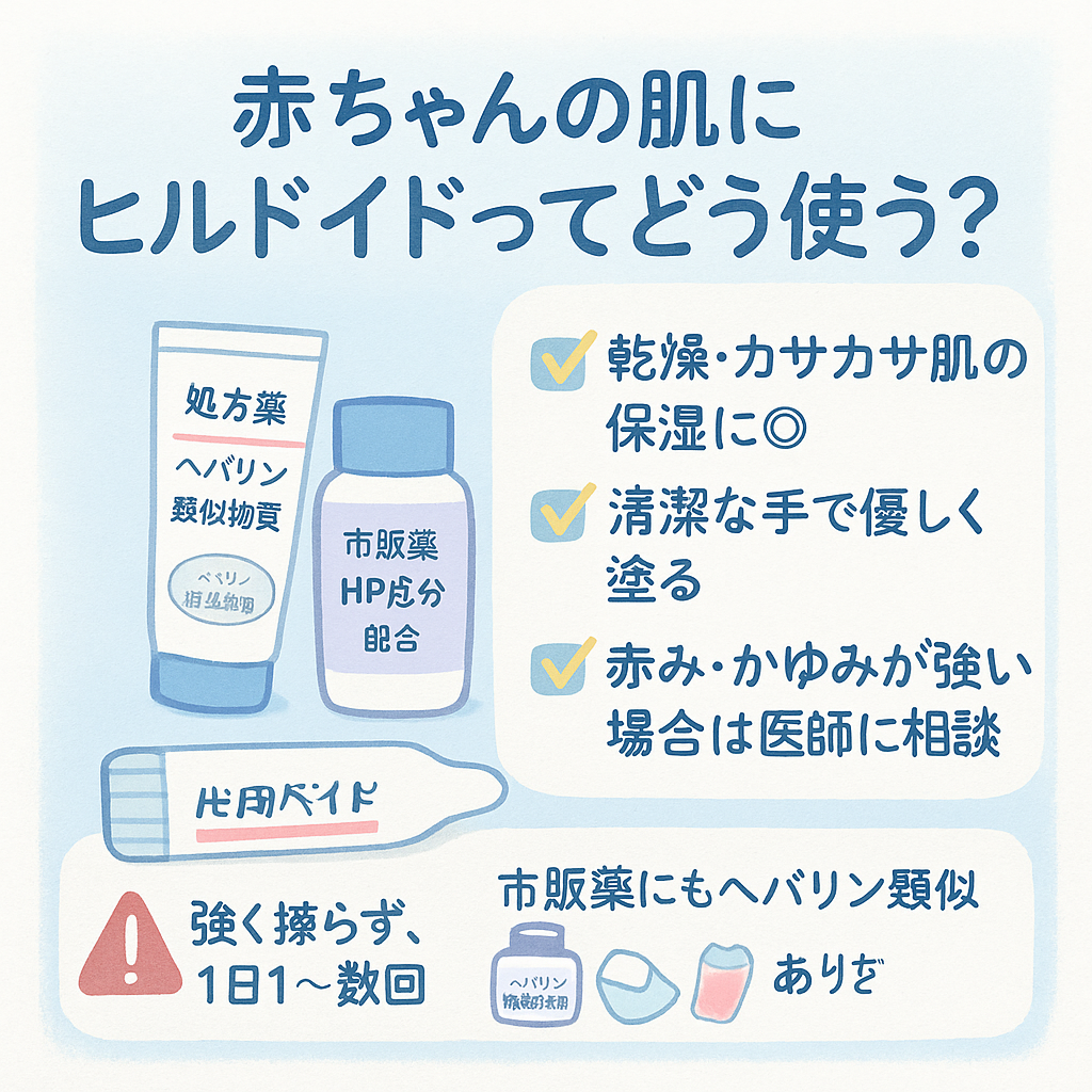 【薬剤師が解説】赤ちゃんのカサカサ肌に！ヒルドイドの正しい知識と使い方